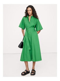 【SALE／72%OFF】(W)コットンポプリン ユーティリティ シャツドレス BANANA REPUBLIC バナナ・リパブリック ワンピース・ドレス シャツワンピース グリーン ネイビー【RBA_E】【送料無料】[Rakuten Fashion]