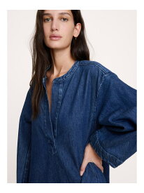 【SALE／20%OFF】(W)デニム ポップオーバー シャツドレス BANANA REPUBLIC バナナ・リパブリック ワンピース・ドレス シャツワンピース ネイビー【RBA_E】【送料無料】[Rakuten Fashion]