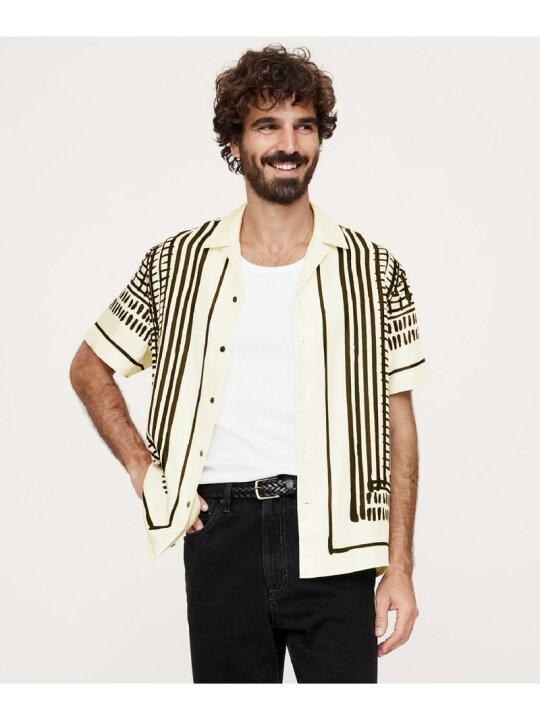 楽天市場】【SALE／61%OFF】(M)Lyam シルク リゾートシャツ BANANA