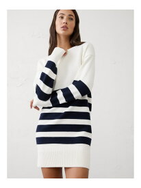 (W)BANANA REPUBLIC FACTORY STORE　　ボートネックセーターミニワンピース BANANA REPUBLIC FACTORY STORE バナナ・リパブリック ファクトリーストアー ワンピース・ドレス ワンピース ホワイト ブルー【送料無料】[Rakuten Fashion]