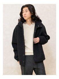 【SALE／20%OFF】(M)リブ ウールブレンド スキューバ スタジアムジャケット BANANA REPUBLIC バナナ・リパブリック ジャケット・アウター ブルゾン・ジャンパー ブラック【RBA_E】【送料無料】[Rakuten Fashion]