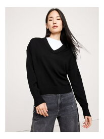 (W)オーバーサイズ メリノ Vネックセーター BANANA REPUBLIC バナナ・リパブリック トップス ニット レッド ブラック グレー【送料無料】[Rakuten Fashion]