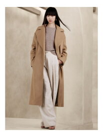 (W)Pura ウールカシミヤ ラップコート BANANA REPUBLIC バナナ・リパブリック ジャケット・アウター チェスターコート ブラウン【送料無料】[Rakuten Fashion]