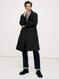 (M)オーバーサイズ ウォーターレジスタント パーカー BANANA REPUBLIC バナナ・リパブリック ジャケット・アウター その他のジャケット・アウター ブラック【送料無料】[Rakuten Fashion]