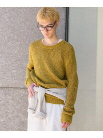 【SALE／61%OFF】(M)ブークレ コットンブレンド クルーネックセーター BANANA REPUBLIC バナナ・リパブリック トップス ニット ピンク イエロー【RBA_E】【送料無料】[Rakuten Fashion]