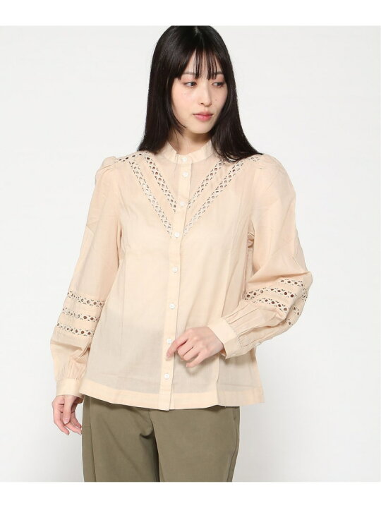 楽天市場】【SALE／70%OFF】(W)コットン インセットレース ブラウス 