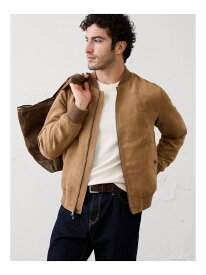 (M)BANANA REPUBLIC FACTORY STORE　　ヴィーガン スエード ボンバージャケット BANANA REPUBLIC FACTORY STORE バナナ・リパブリック ファクトリーストアー ジャケット・アウター その他のジャケット・アウター ネイビー ブラウン【送料無料】[Rakuten Fashion]