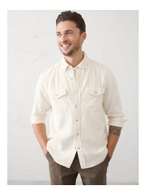 (M)BANANA REPUBLIC FACTORY STORE　　スタンダードフィット ダブルウィーブ シャツ BANANA REPUBLIC FACTORY STORE バナナ・リパブリック ファクトリーストアー トップス シャツ・ブラウス グリーン ホワイト【送料無料】[Rakuten Fashion]