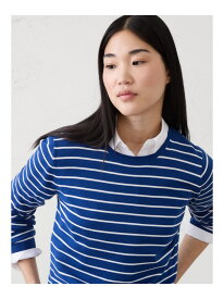 (W)BANANA REPUBLIC FACTORY STORE　　ストライプ フォーエバー セーター BANANA REPUBLIC FACTORY STORE バナナ・リパブリック ファクトリーストアー トップス ニット ブルー【送料無料】[Rakuten Fashion]