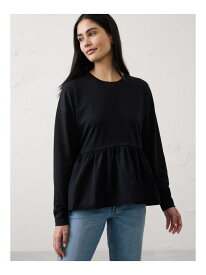 (W)BANANA REPUBLIC FACTORY STORE　　日本限定 ミックスメディア ペプラムトップス BANANA REPUBLIC FACTORY STORE バナナ・リパブリック ファクトリーストアー トップス カットソー・Tシャツ ホワイト ブラック【送料無料】[Rakuten Fashion]