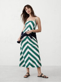 【SALE／60%OFF】(W)BANANA REPUBLIC FACTORY STORE　　リネンブレンド ストラッピー ミディワンピース BANANA REPUBLIC FACTORY STORE バナナ・リパブリック ファクトリーストアー ワンピース・ドレス ワンピース グリーン【RBA_E】【送料無料】[Rakuten Fashion]