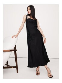 【SALE／58%OFF】(W)ドレープ ビスコース リネン マキシドレス BANANA REPUBLIC バナナ・リパブリック ワンピース・ドレス ドレス ベージュ ブラック【RBA_E】【送料無料】[Rakuten Fashion]