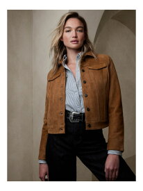 (W)スエード タッカージャケット BANANA REPUBLIC バナナ・リパブリック ジャケット・アウター その他のジャケット・アウター ブラウン【送料無料】[Rakuten Fashion]