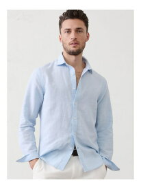 【SALE／57%OFF】(M) スリムフィット リネンブレンド シャツ BANANA REPUBLIC FACTORY STORE バナナ・リパブリック ファクトリーストアー トップス シャツ・ブラウス ホワイト グリーン グレー ブルー ピンク ネイビー イエロー パー【RBA_E】【送料無料】[Rakuten Fashion]