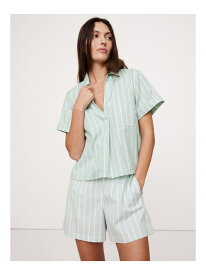 【SALE／76%OFF】(W)ポプリン クロップド ポップオーバー シャツ BANANA REPUBLIC バナナ・リパブリック トップス シャツ・ブラウス グリーン【RBA_E】[Rakuten Fashion]