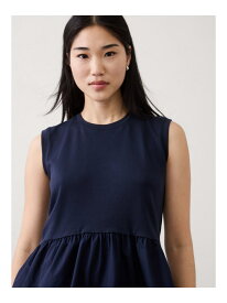 【SALE／58%OFF】(W)日本限定 ミックスメディア ペプラムトップス BANANA REPUBLIC FACTORY STORE バナナ・リパブリック ファクトリーストアー トップス ノースリーブ・タンクトップ ネイビー ホワイト【RBA_E】[Rakuten Fashion]