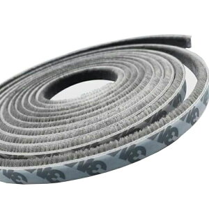 【オープン記念!1000円OFFクーポン】隙間テープ 長さ10M グレー 幅9mm 毛足15mm 毛足長い すき間シール すきまモヘアテープ 網戸用 き間テープ 玄関ドア 戸当たり 窓 サッシ用 隙間対策 料無料