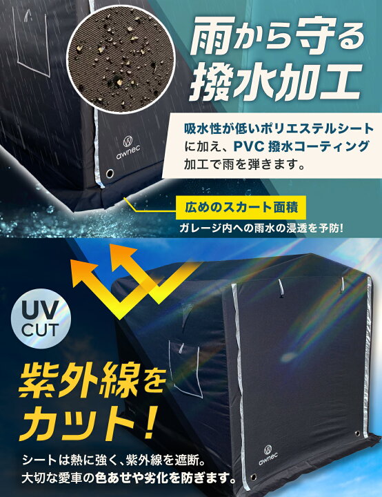 楽天市場】【予約販売】awnec バイクガレージ Mサイズ バイク ガレージ 