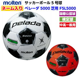ネーム入り モルテン (F5L5000) サッカーボール 5号球 ペレーダ5000 芝用 国際公認 検定球 アセンティック (M)