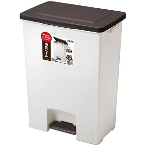ゴミ箱 インテリア ダストボックス R防臭エバン ペダルペール45L(ワイド) ブラウン A6418防臭 臭い漏れ 生ごみ ペダルペール ゴミ箱 屋内ペール 臭い対策 ゴミの臭い おむつ ペットシーツ 【