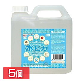 【5個セット】水ピカ2L アルカリ電解水クリーナー 送料無料 洗剤 マルチクリーナー エコ洗剤 環境洗剤 電解水 洗浄 除菌 消臭 キッチン 食器 風呂 トイレ 衣類 ヤニ汚れ ペット 新生活 【D】