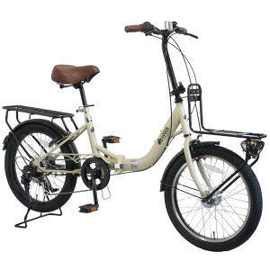 折りたたみ自転車 フォールディングバイク ミニベロ LOGOS(ロゴス)20型折り畳み自転車 前後キャリア付き 大型砲弾オートライト付き LG-20FD PELTECH マットグレイ マットベージュ マットオレン