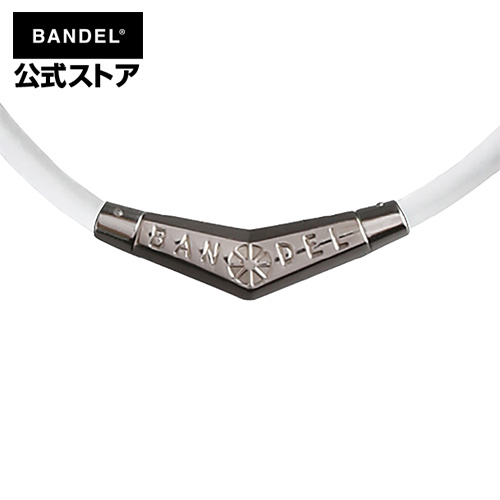 楽天市場】Titanium Rubber Necklace White×Silver ネックレス