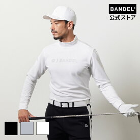 バンデル BICOLOR L/S MOCK T SHIRTS MENS BANDEL ポロシャツ 長袖 ゴルフ シャツ ホワイト ブラック バンデル メンズ スポーツ 男性