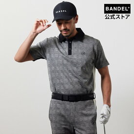 バンデル GLEN CHECK BICOLOR S/S POLO SHIRTS MENS BANDEL ポロシャツ 長袖 ゴルフ シャツ ホワイト ブラック バンデル メンズ スポーツ 男性