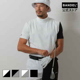 バンデル ゴルフ BASIC COMBINATION S/S MOCK NECK SHIRTS モック Tシャツ 半袖 シャツ ホワイト ブラック メンズ スポーツ バンデルゴルフ