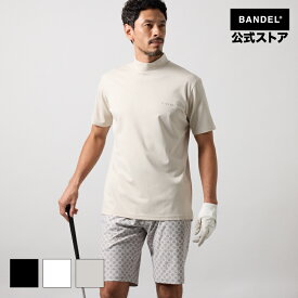 バンデル ゴルフ BASIC COOLTECH S/S MOCK NECK SHIRTS BANDEL 25SS ポロシャツ 半袖 シャツ ホワイト ブラック メンズ スポーツ 男性 バンデルゴルフ【ウェア】