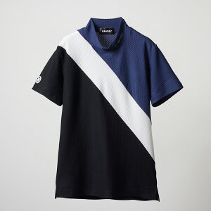 bandel WOMENS STRIPES SWITCH S/S MOCK NECK SHIRTS BANDEL 24SS of St Vc fB[X  ofSt StEFAyEFAz