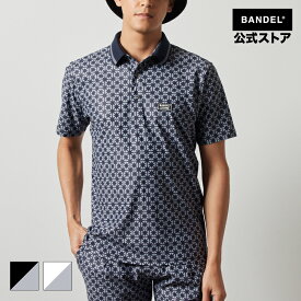 バンデル ALLOVER S/S POLO SHIRTS BANDEL 24SS ポロシャツ 半袖 ゴルフ シャツ ホワイト ブラック メンズ スポーツ 男性 バンデルゴルフ