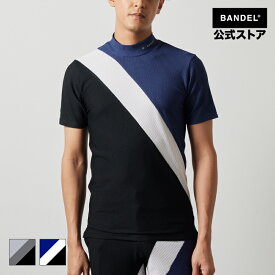 バンデル STRIPES SWITCH S/S MOCK NECK SHIRTS BANDEL 24SS ポロシャツ ゴルフ シャツ ホワイト ブラック メンズ スポーツ 男性 バンデルゴルフ