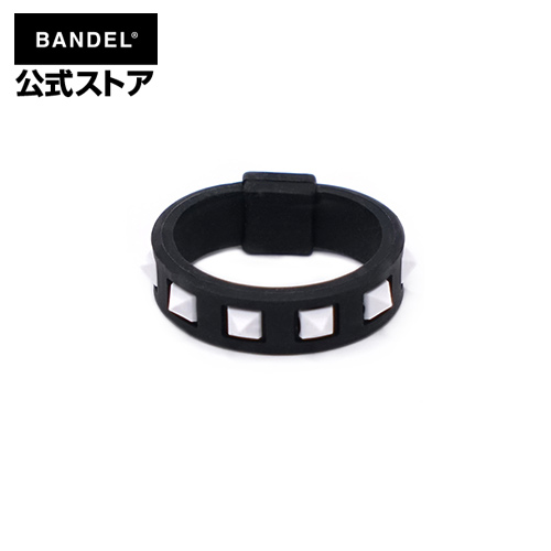 Studs Ring Black×White リング　指輪　ブラック×ホワイト（BlackxWhite 黒×白 スタッズ）　BANDEL　バンデル 　メンズ　レディース　スポーツ　シリコンゴム