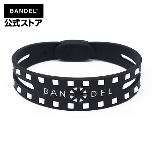 Studs Bracelet Black×White ブレスレット　ブラック×ホワイト（BlackxWhite 黒×白 スタッズ）　BANDEL　バンデル メンズ　レディース　ペア　スポーツ　シリコンゴム
