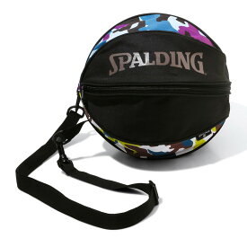 バスケットボールバッグ1球入れ SPADLING製 BALLBAG マルチカモ ブルー×ブラウン スポルディング