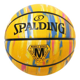 バスケットボール SPALDING ラバーボール マーブル イエロー 7号 外用
