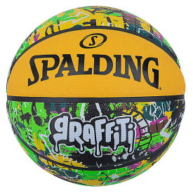 バスケットボール SPALDING ラバーボール グラフィティ グリーン×イエロー 5号 外用