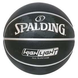 バスケットボール SPALDING ラバーボール ハイライト シルバー 7号 外用