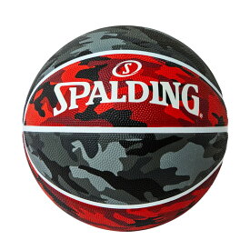 バスケットボール SPALDING ラバーボール マルチカモ レッド×グレー 5号 外用