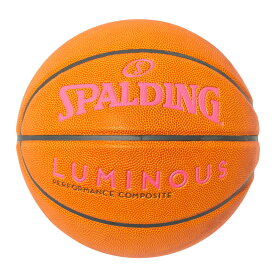 名入れ可能 バスケットボール SPALDING ルミナス ブラウン×ピンク 5号 合成皮革