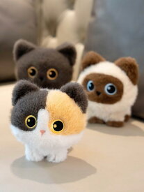男の子 女の子 インテリア おもちゃ ぬいぐるみ 人形 かわいい ベビー 赤ちゃん 子供 プレゼント おすすめ 誕生日 ギフト クリスマス 贈り物 出産祝い かわいい 立っている 黒 猫 ぬいぐるみ 三毛猫 シャム 猫 ぬいぐるみ