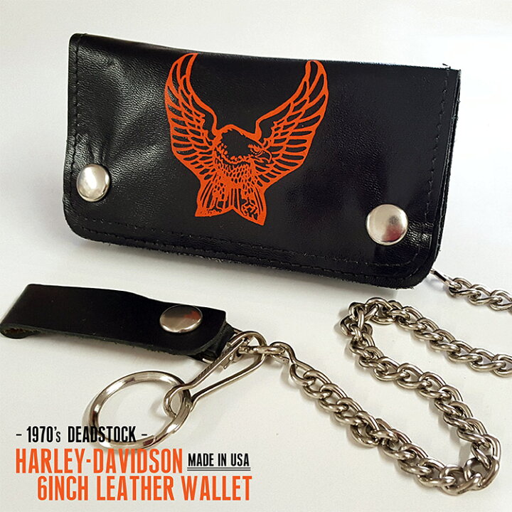 送料無料 財布 サイフ 長財布 HARLEY-DAVIDSON [6inch LEATHER WALEET 1970 ハーレーダビットソン 長財布