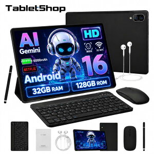 �y10��OFF�N�[�|��������8�_�Z�b�g�zAndroid16 �^�u���b�g 10.1�C���`���� 30GB RAM+128GB ROM 1TB�g���\ Widevine L1 YouTube HD�Ή� 6000mAh��e�ʃo�b�e���[ Type-C�}���[�d �t�����g�J���� ��F�� Bluetooth��