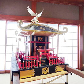 軽くて丈夫(約5.5キログラム)本格的な木製の中型子ども神輿 【送料無料】 木製 ハンドメイド オリジナル 丈夫で軽い