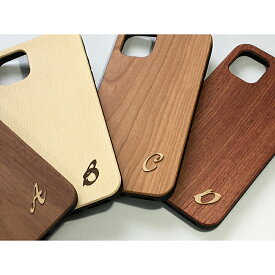 iPhone11・12ウッドカバー 【送料無料】 木製ケース 天然木 プレゼント イニシャル入れ無料