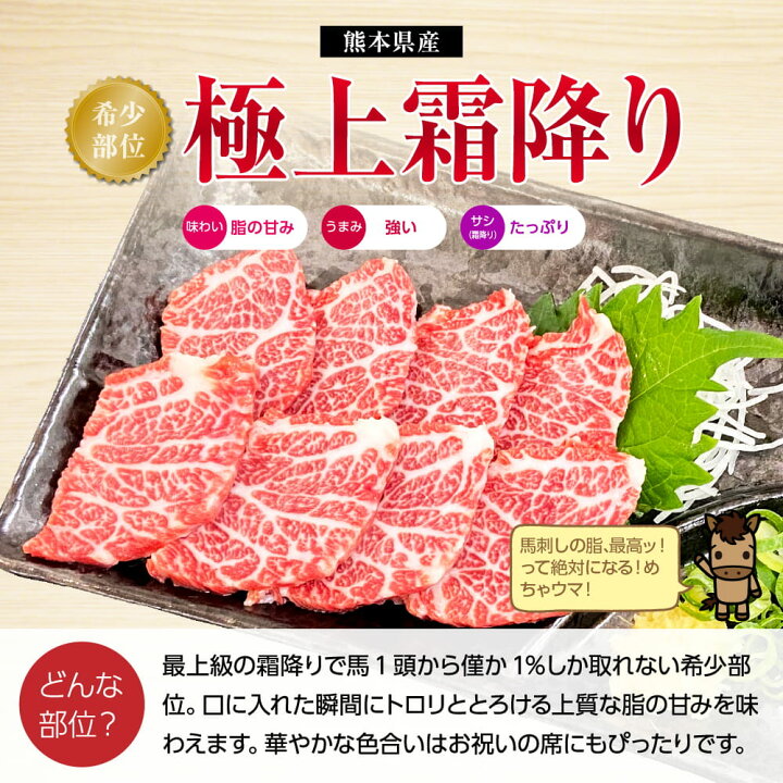 楽天市場】【460円クーポンは4/27まで】馬肉 馬刺し 熊本 お取り寄せ 