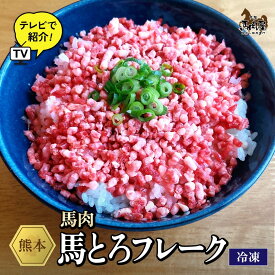 【14日10:00～ 300円OFF &P5倍】【TVで紹介されました】馬 フレーク 馬とろフレーク 馬刺 熊本 お祝い 贈り物 高タンパク ギフト プレゼント 高級ふりかけ ご飯のお供 国産 冷凍 肉 絶品 お取り寄せ グルメ クール便 母の日 父の日 お中元 お歳暮 早割 ギフト