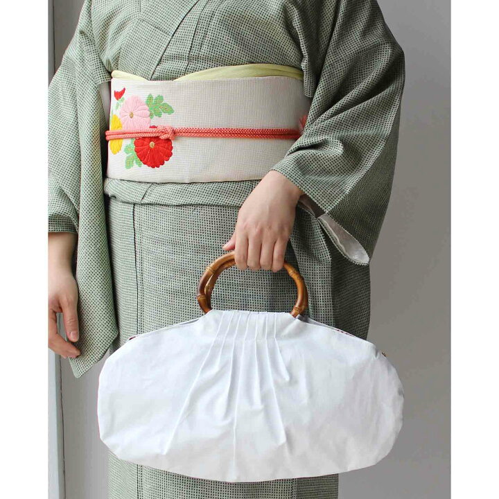楽天市場】グレーズリネン竹手バッグ（小） モノトーン 白 黒 モダン 
